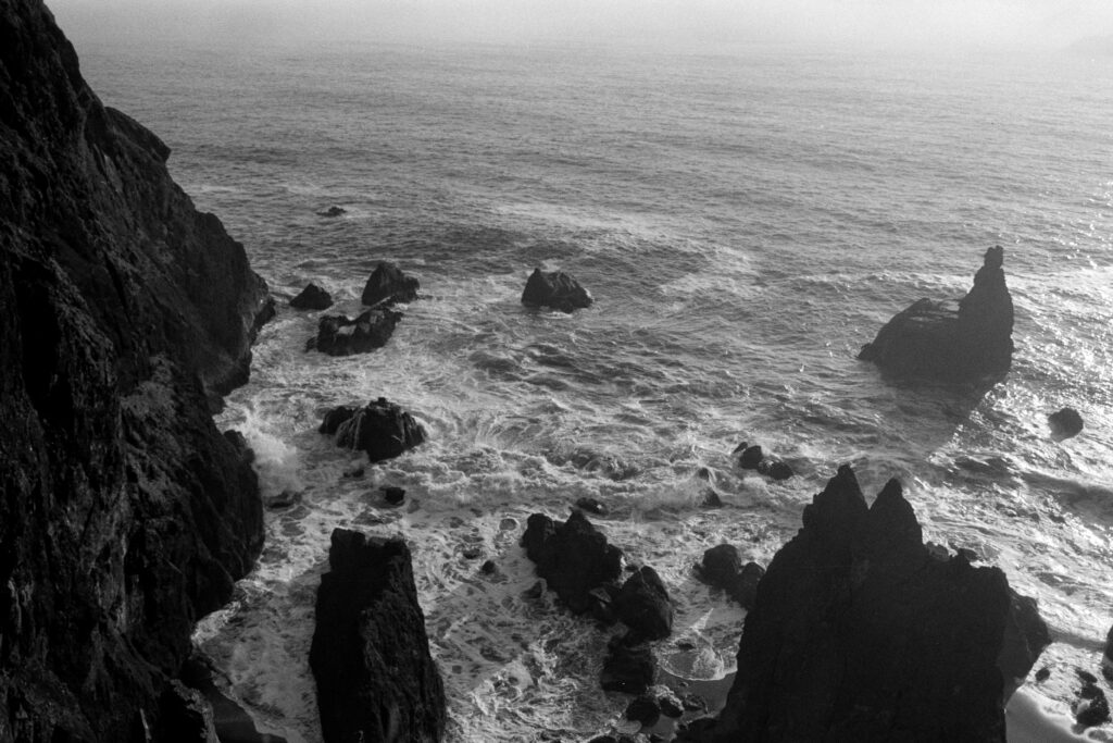 Brookings, OR on Ilford Ortho black and white film