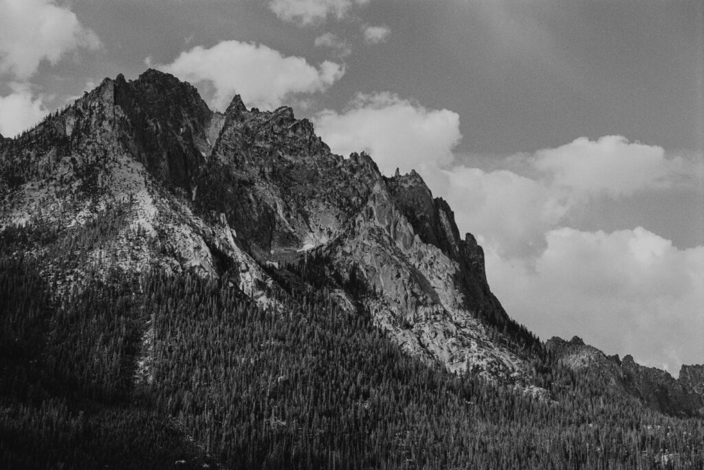 Idaho mountains on Ilford Ortho black and white film