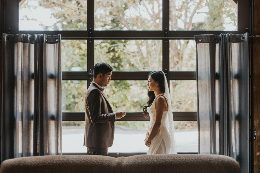 Exchanging vows at a vacation rental
