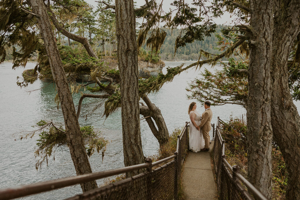 Elopement beach portraits at Olympic National Park