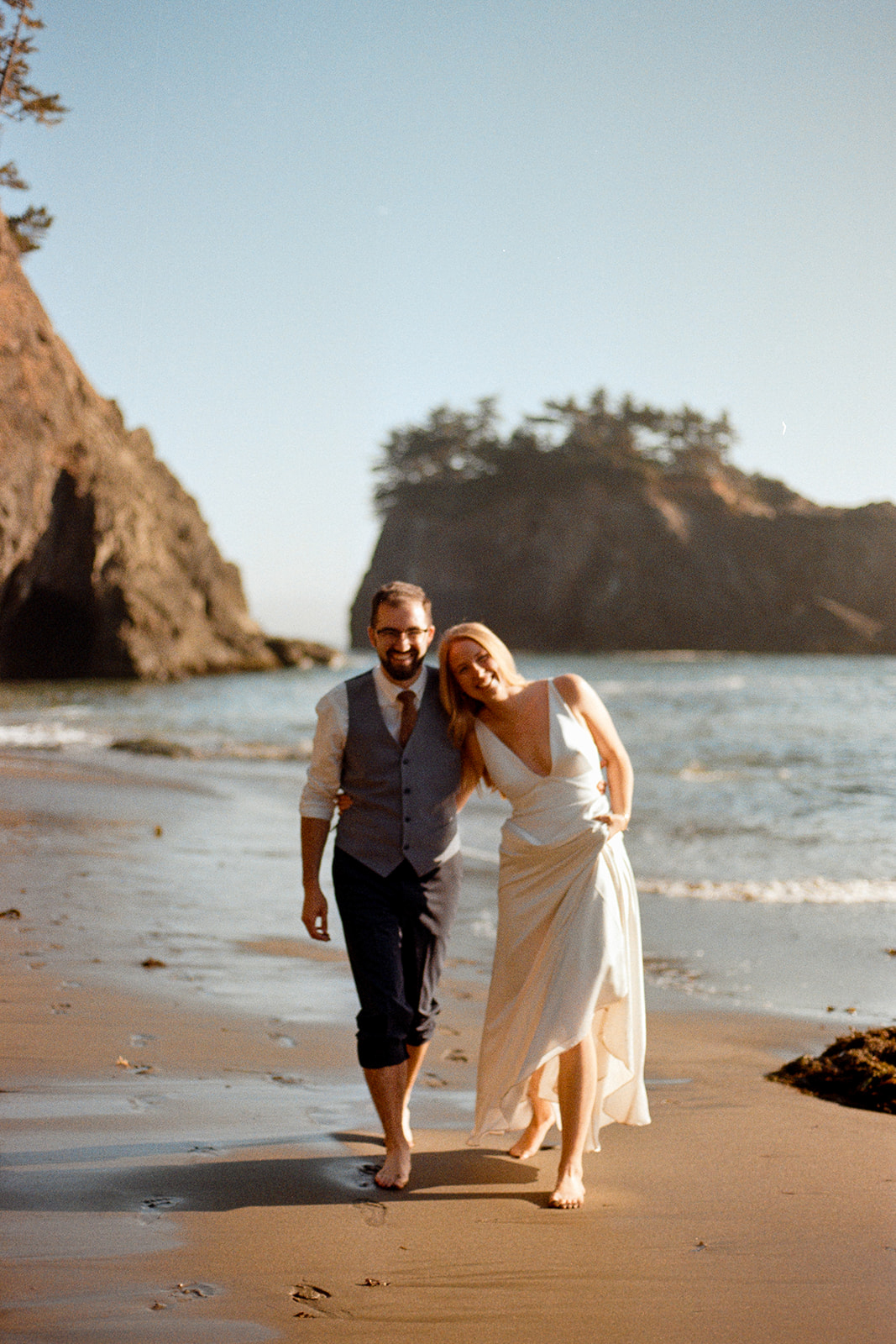 Oregon Coast elopement on 35mm film