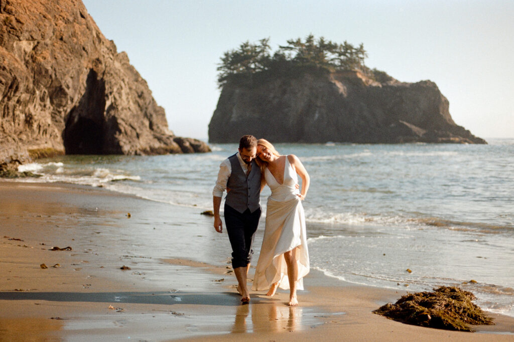 Oregon Coast elopement on 35mm film