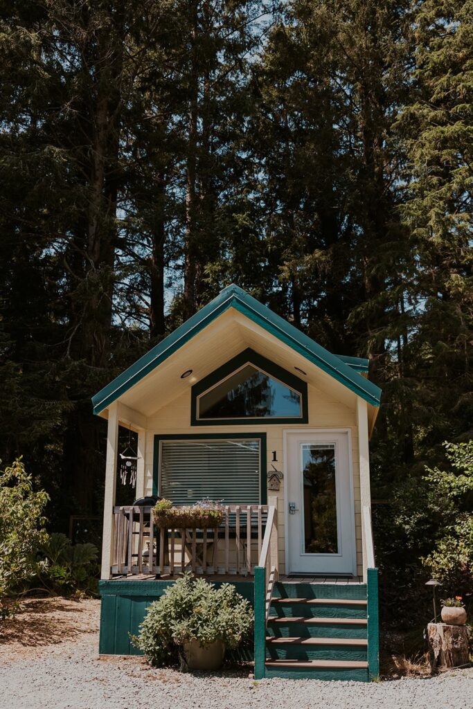 A tiny home at Sheltered Nook in Tillamook, OR