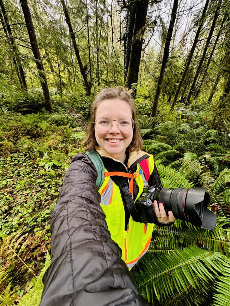 Miki volunteering for Netarts WEBS as a photographer
